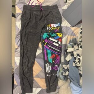 Nascar Graphic Joggers - Black with Multicolor Design